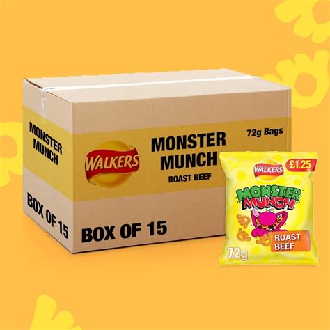 Walkers Monster Munch Roast Beef Snacks Crisps Case Of 15x72g Amazon