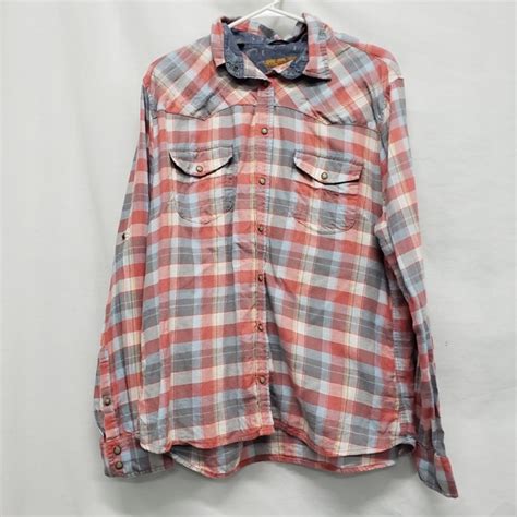 Jachs Girlfriend Tops Jachs Girlfriend Bea Flannel Shirt Snap Bu Poshmark