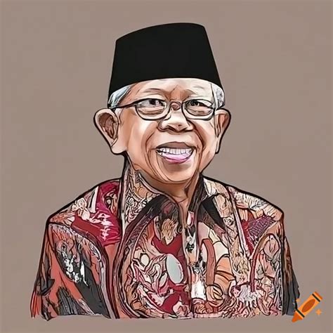 Digital Art Of Kh Ma Ruf Amin Vice President Of Indonesia On Craiyon