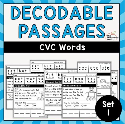 Free Decodable Passages For Short A Cvc Words The Measured Mom