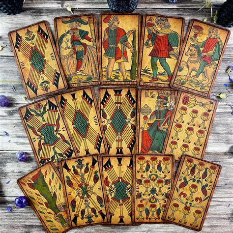 Tarot Deck De Marseille Vintage Tarot Cards 78 Gift Set With Etsy UK