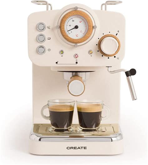 CREATE THERA MATT RETRO Macchina da caffè bianco crema per espresso