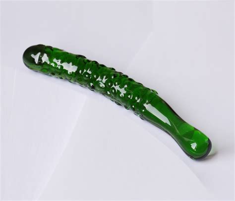 Cucumber Glass Dildo Green Wand Sex Toy Eggplant Etsy