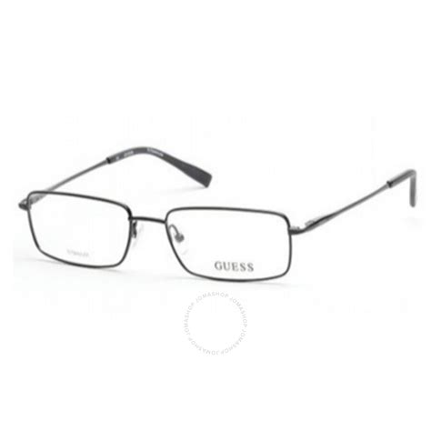 Guess Ladies Black Rectangular Eyeglass Frames Gu1855 Gu1855 B8454 715583646285 Eyeglasses