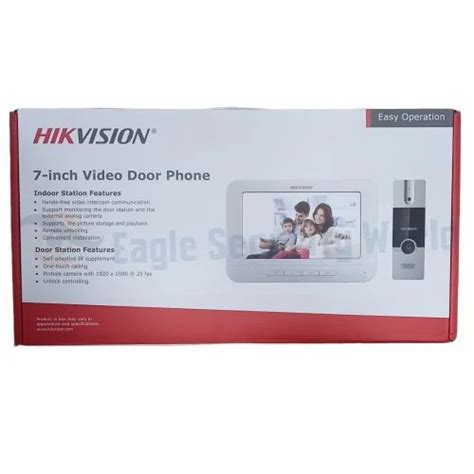 White Hikvision Kis T Inch Video Door Phone For Security Wifi At