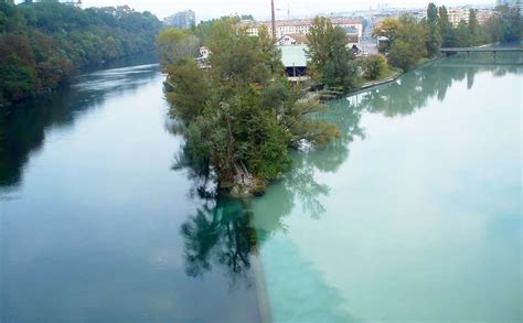 The Rhone River meets The Arve River in Geneva, Switzerland - Go For ...