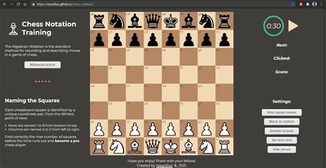 GitHub - reisarthur/chess-notation: Chess Notation Training