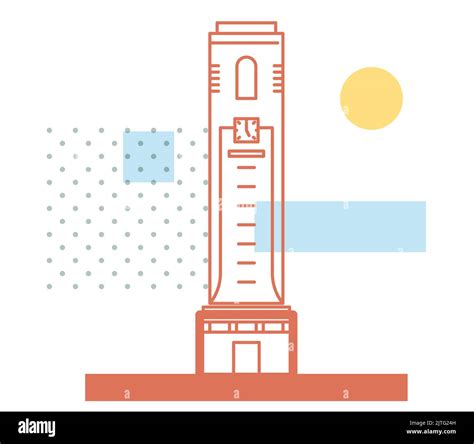 Dehradun City - Clock Tower - Icon Illustration as EPS 10 File Stock ...