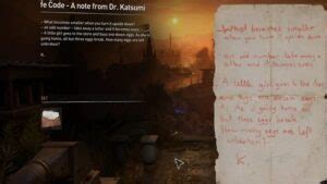 Dying Light The First Biomarker Safe Code The Nerd Stash