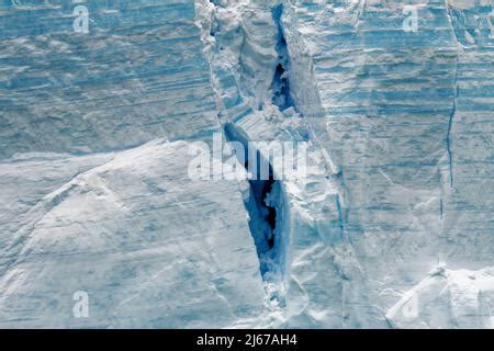 Antarctica Shapes And Textures Of Icebergs Extremely Closeup Stock