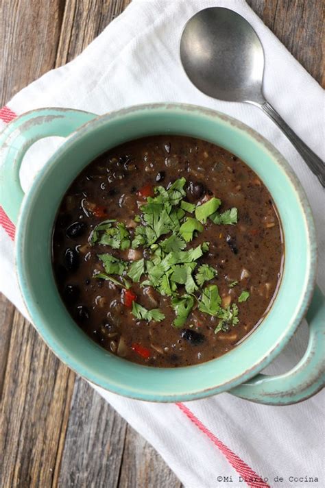 Sopa De Porotos Negros Frijoles Mi Diario De Cocina