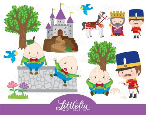 Humpty Dumpty Clipart Nursery Rhyme Clipart 16010 Etsy