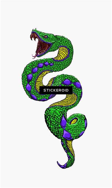 Green Snake Tattoo Art, HD Png Download - kindpng