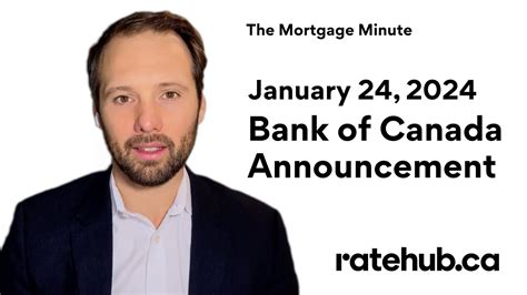 January 2024 Bank Of Canada Rate Announcement A Fourth Consecutive