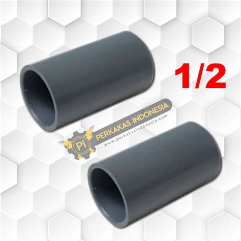 Sambungan Pipa Lurus Socket PVC 1 2 Inch Alat Penyambung Pipa Plastik