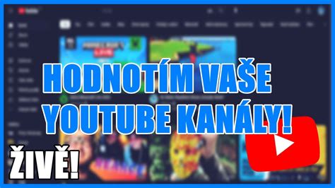 HODNOTÍM VAŠE YOUTUBE KANÁLY ŽIVĚ HYPE 600 SUBS YouTube