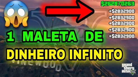 GTA 5 COMO FICAR MUITO RICO MALETA DE DINHEIRO INFINITO YouTube