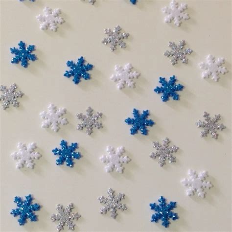 50 Flocos De Neve Eva Glitter Frozen Recortes Aplique 2 6cm R 5 00