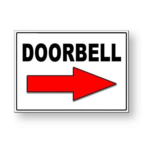 doorbell arrow  sign decal ms magnetic sign signs  usa