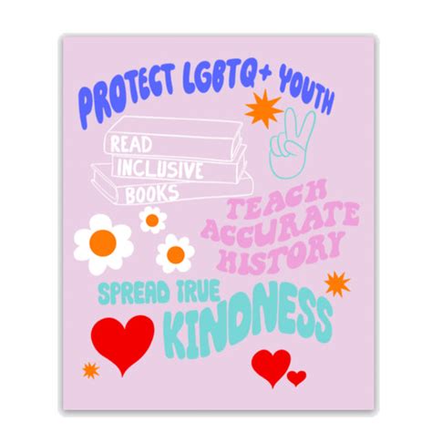 Protect Read Teach Spread Sticker Kind Cotton