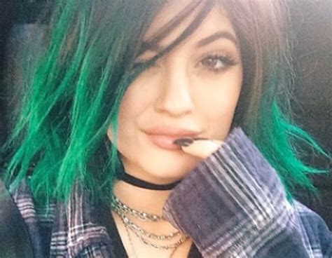 Lady In Green From Kylie Jenners Hair Evolution E News