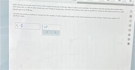 Solved Sulfur Dioxide And Oxygen React To Form Sulfur