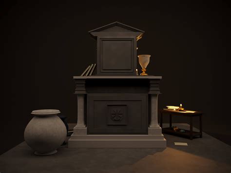 Ancient Dilapidated Historians Desk - 3D Model by malibusan