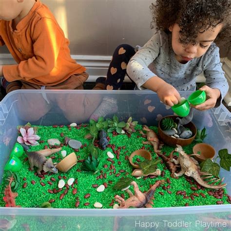 Dinosaur Sensory Bin For Toddlers Happy Toddler Playtime