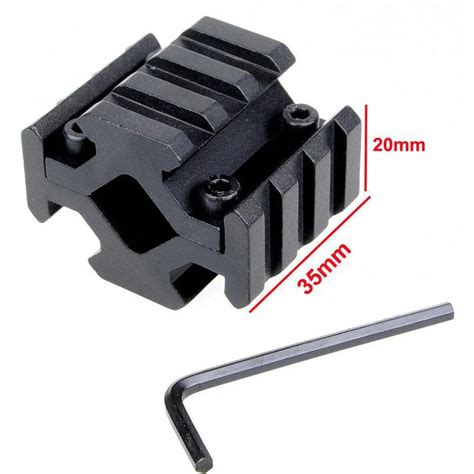 Universal Barrel Mount 4 Rail Picatinny Weaver Rail W 4 Troughs Fit For Scope Optics Lasers