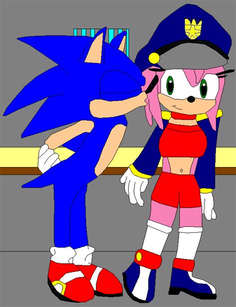 Sonic Kisses Officer Amy by Eli-J-Brony on DeviantArt