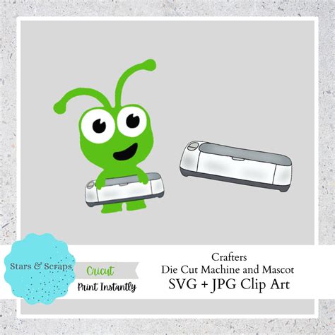 Cricut Mascot Clipart Svg Png Green Cricket Cartoon Maker Cricut