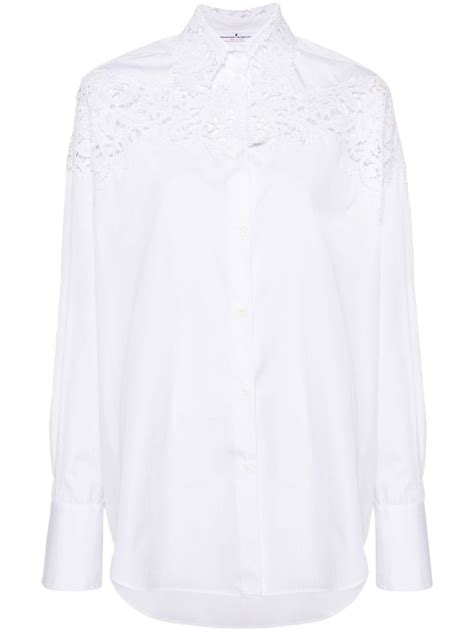 Ermanno Scervino Camicia Con Inserti In Pizzo Farfetch