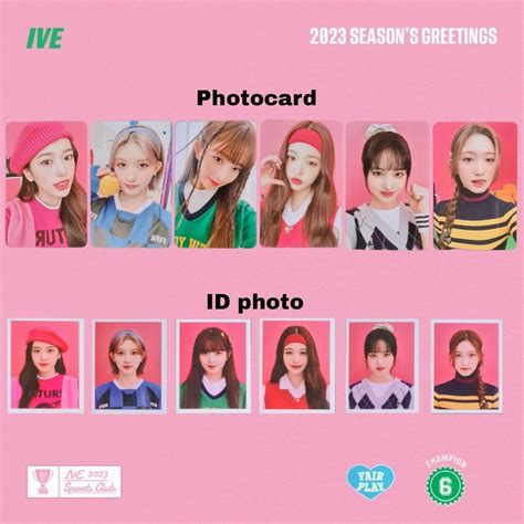 Wts Ive Season S Greetings Photocard Id Photo Set Hobbies