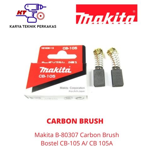 Makita B 80307 Carbon Brush Bostel CB 105 A Arang Spull 1 Box 10 Set