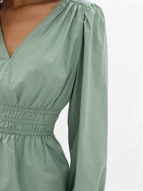 Puff Sleeve Peplum Top Gap