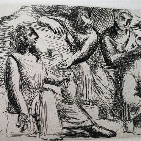 Picasso The Spring Three Women At Fountain Original Published