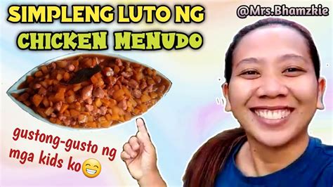 SIMPLENG LUTONG BAHAY CHICKEN MENUDO Mrs Bhamzkie YouTube