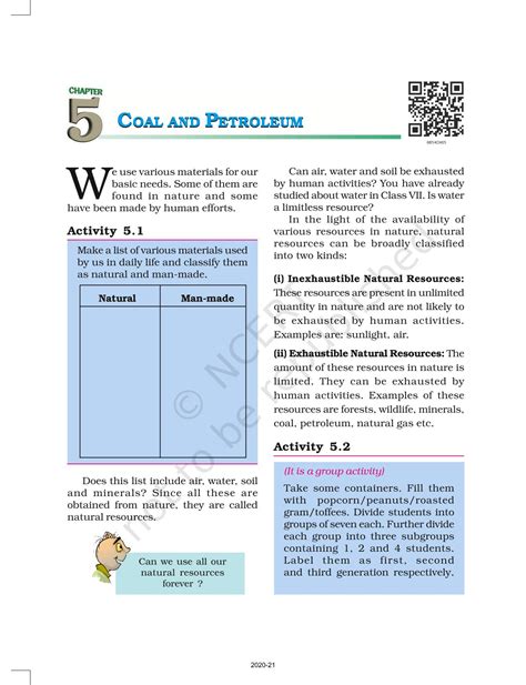 Coal And Petroleum NCERT Book Of Class 8 Science