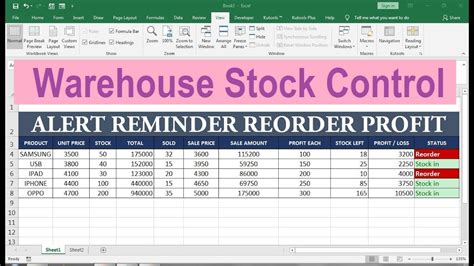 Stock Calculation Formula In Excel Youtube