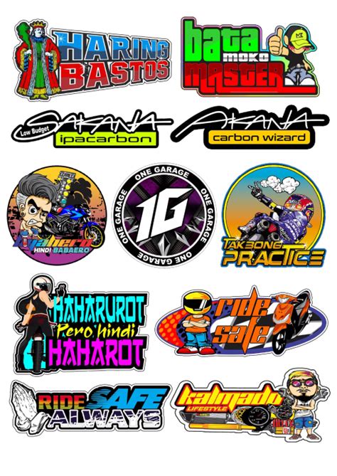 Motorcycle Sticker 11pcs (Laminated Stickers) Waterproof (Design2) | Lazada PH