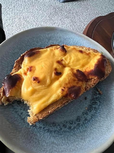 Open Faced Grilled Cheese On Rye Air Fryer Style