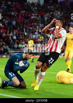 Eindhoven Lr Bodo Glimt Goalkeeper Nikita Haikin Yorbe Vertessen