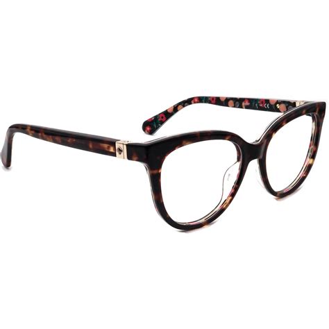 Kate Spade Eyeglasses Cherette Vh8 Tortoise Floral Cat Eye Etsy