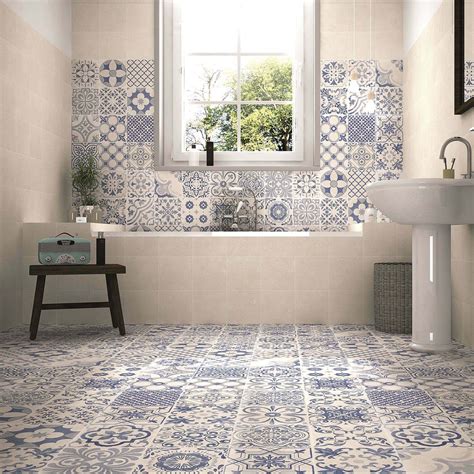 Skyros Delft Blue Pattern Porcelain Wall And Floor Tiles