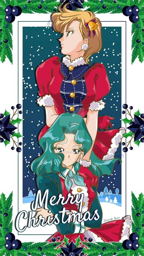 Merry Xmas Haruka E Michiru By Riccardobacci On Deviantart Sailor