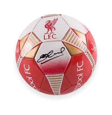 Authentic Autographed Soccer Balls - Steven Gerrard Signed Liverpool Football - LFC