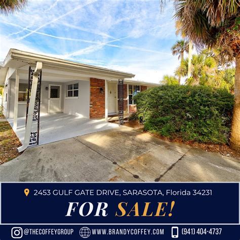 🏠for Sale 2453 Gulf Gate Drive Sarasota Florida 34231 Sarasota