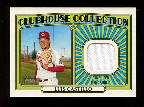 2021 Topps Heritage Clubhouse Collection Relics CCR LC Luis Castillo