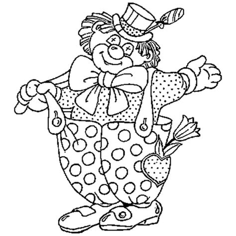 Coloriage Clown Cirque en Ligne Gratuit à imprimer