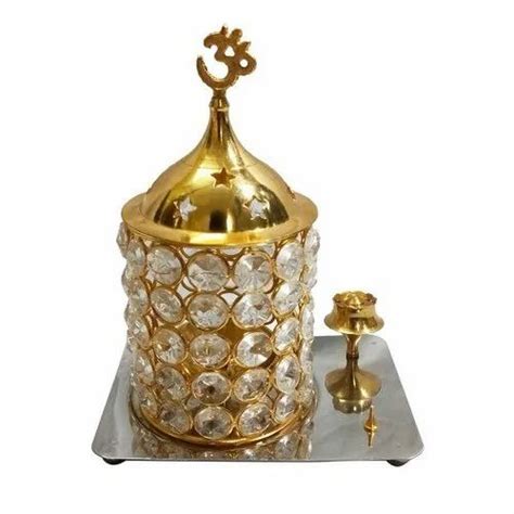 Brass Round Crystal Akhand Diya Packaging Type Box At Rs Piece In